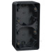 Накладний вертикальний блок підрозетників Schneider Electric MUR37912 IP55 (антрацит)