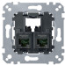 Механізм комп'ютерної розетки RJ-45 2-П cat.5e UTP Merten, MTN4575-0002
