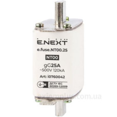 Плавкий запобіжник E.Next e.fuse.NT00.25 габарит 00 25А (i0760042) Плавкий запобіжник E.Next e.fuse.NT00.25 габарит 00 25А (i0760042)