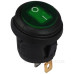 Перемикач Аско-Укрем KCD1-5-101NW GR/B (0-I) IP65 з підсвічуванням круглий зелений (A0140040075)
