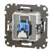 Комп'ютерна розетка Schneider Electric Sedna Design & Elements RJ45 кат. 6 STP чорна SDD114461