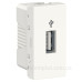Розетка USB Schneider Electric NU342918 для передачі даних 1М (білий)