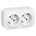 Розетка 2X2К+З Legrand Forix біла