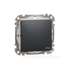 Одноклавішний вимикач Schneider Electric Sedna Design SDD214101 IP44 чорний Одноклавішний вимикач Schneider Electric Sedna Design SDD214101 IP44 чорний