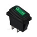 Перемикач TNSy KCD3-101WN GR/B з підсвічуванням IP54 зелений (TNSy5500846)