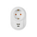 Мережевий фільтр Nilson 3,5кВт 16А + швидка зарядка 5V USB+Type-C ( 40130107 )