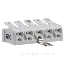 Пружинна сполучна клема IEK UKZ-B06-5P-F0-E1-10 КСПз5-3L+N+PE