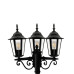 Вуличний світильник Goldlux 313423 Liguria E27 3x20W IP43 чорний