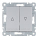 Вимикач для жалюзі Hager WL0322 Lumina 10АХ/230В (сріблястий)