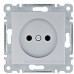 Розетка Hager WL1012 Lumina 16А/230В без з/к (срібляста)