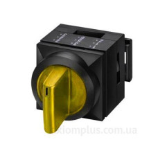 Жовтий трипозиційний перемикач Schrack MSKB3030R 2х50° з підсвічуванням та фіксацією Жовтий трипозиційний перемикач Schrack MSKB3030R 2х50° з підсвічуванням та фіксацією