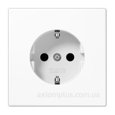Розетка з накладкою Jung LS LS1520WW із заземленням білий