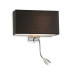 Бра, настінний світильник Ideal Lux 35956 Hotel E27+LED 1+1x60W+1.5W 3000K 50Lm IP20 чорний