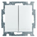Двокнопковий вимикач ABB Basic 55 2006/5 UC-94-507 (альпійський білий)