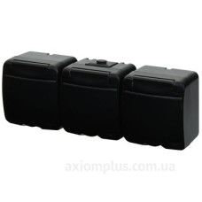 Розетка тримісна Eti Hermetics RHE-3s-BL із з/к IP54 чорна/чорна кришка (4668095) Розетка тримісна Eti Hermetics RHE-3s-BL із з/к IP54 чорна/чорна кришка (4668095)