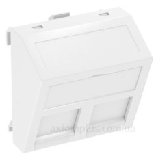 Кутова накладка для супортів модуля OBO Bettermann 45х45 2хRJ45 R&M Cat.5 та Cat.6 біла (6119298)