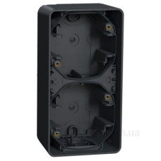 Накладний вертикальний блок підрозетників Schneider Electric MUR37912 IP55 (антрацит)