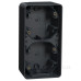 Накладний вертикальний блок підрозетників Schneider Electric MUR37912 IP55 (антрацит)