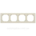 Чотиримісна рамка ABB Sky 2CLA857400A3001 8574 CB (біле скло)