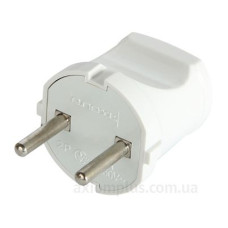 Електрична вилка E.Next e.plug.001.10 10А без заземлення біла (s9100001)