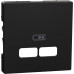 Накладка USB розетки Schneider Electric Merten System M MEG4367-0403 (чорна матова)