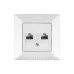 Розетка комп'ютерна Meridian, 2xRJ45 Cat.5e, білий