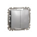 Двоклавішний перемикач Schneider Electric Sedna Design & Elements алюміній SDD113108