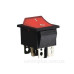 Перемикач TNSy KCD2-202N R/B з підсвічуванням червоний (TNSy5500775)