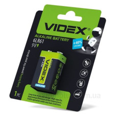 Лужна батарея Videx 6LR61 крона (6LR61/9V/B) 1 шт