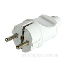 Пряма вилка E.Next e.plug.straight.003.16 16А із заземленням біла (s9100002)
