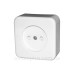 Одинарна розетка E.Next e.touch.1221.w.blister для зовнішнього монтажу біла (p043007)