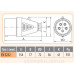 Кабельна силова вилка ETI 004482019 EV-3232 IP44 (32A 230V 2P+PE)