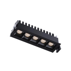 Точковий світильник Kloodi KD-POINT 5X2 10W 3K BK LED 900Lm IP20 чорний