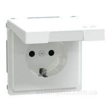 Розетка з заземленням Schneider Electric D-Life MTN2314-6035 з кришкою IP44 білий лотос Розетка з заземленням Schneider Electric D-Life MTN2314-6035 з кришкою IP44 білий лотос