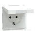 Розетка з заземленням Schneider Electric D-Life MTN2314-6035 з кришкою IP44 білий лотос