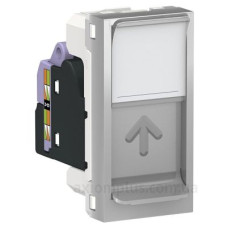 Одинарна комп'ютерна розетка Schneider Electric NU341430 RJ45 cat.6 UTP із полем для напису 1М (алюміній) Одинарна комп'ютерна розетка Schneider Electric NU341430 RJ45 cat.6 UTP із полем для напису 1М (алюміній)