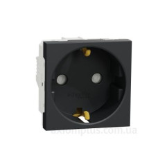 Розетка з заземленням Schneider Electric Unica New NU303754 з шторк 16А гвинтовий зажим антрацит Розетка з заземленням Schneider Electric Unica New NU303754 з шторк 16А гвинтовий зажим антрацит