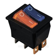 Перемикач TNSy KCD2-2101N Y+BL/B з підсвічуванням жовтий+синій (TNSy5500815)