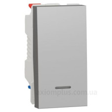 Одноклавішний перемикач Schneider Electric NU310330S із нейтраллю 10А 1М (алюміній) Одноклавішний перемикач Schneider Electric NU310330S із нейтраллю 10А 1М (алюміній)