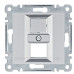Подвійна панель Hager WL2322 Lumina для RJ12/RJ45 (срібляста)