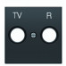 Центральна плата TV+R розетки ABB Sky 8550 NS (чорний оксамит)