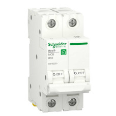 Автоматичний вимикач Schneider 6кА B 2p 50А Resi9 ( R9F02250 )