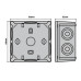 Коробка розподільча СКІМ K85B-0 88х88х52 чорна IP54 ( B1102024 )