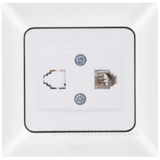 Телефонна розетка NE-AD ARAS 93-110-11-1 біла