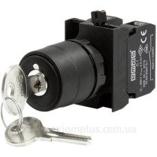 Кнопка EMAS CP101AC30 з ключем, що виймається у всіх положеннях (1НО+1НЗ) IP65 Кнопка EMAS CP101AC30 з ключем, що виймається у всіх положеннях (1НО+1НЗ) IP65