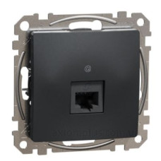 Комп'ютерна розетка Schneider Electric Sedna Design & Elements RJ45 кат. 6 STP чорна SDD114461