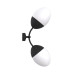 Бра, настінний світильник Pikart 35416-5 Burgeon Sconce E14 2x60W IP20 чорний