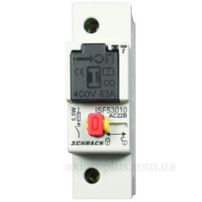 Тримач запобіжника, що відключається, Schrack ISF53010 D02 10А 1P