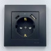 Розетка EL-BI VEGA чорний мат 1-на з заземленням + 2USB (Type C+A) 2A ( 510-014800-334 )