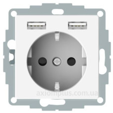 USB розетка Schuko Schneider Electric Merten System M MTN2366-0319 2 USB (полярно білий) USB розетка Schuko Schneider Electric Merten System M MTN2366-0319 2 USB (полярно білий)